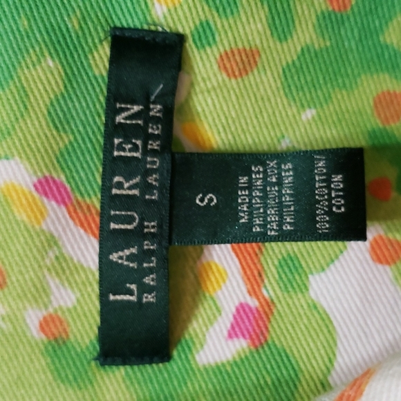 HP 🎉 Lauren Ralph Lauren Floral Multicolor White Jean Jacket Sz S - Picture 5 of 6